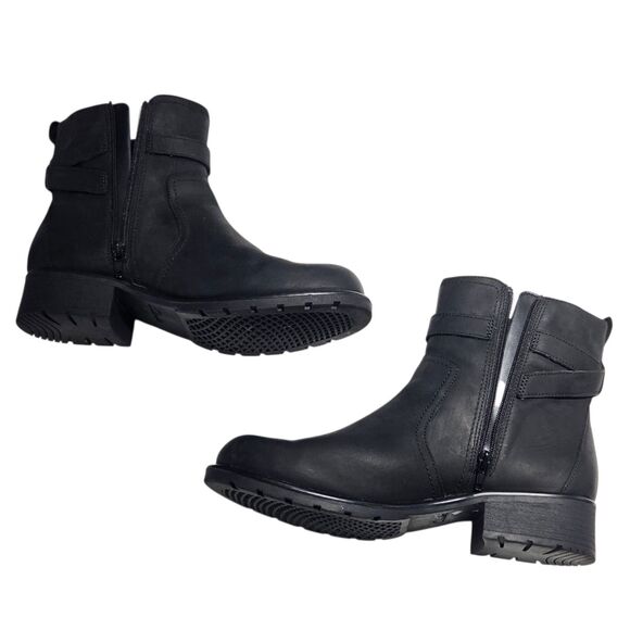 Clarks Collection Women Black Leather Ankle Boots Orinoco Bend Size 10W Zipper - Picture 7 of 16